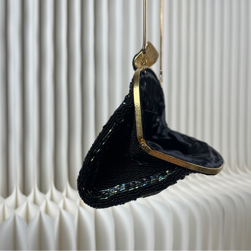 Elegant Beaded Clutch with Gold Accents - Picture 9 of 15